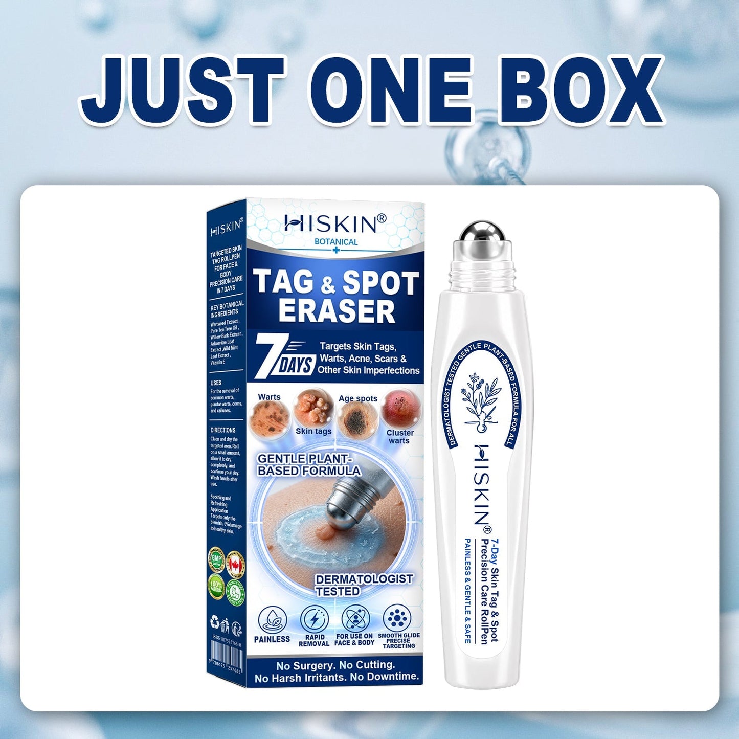 𝐇𝐈𝐒𝐊𝐈𝐍®👩‍⚕️ 𝟕-𝐃𝒂𝘆 𝐒𝗸𝐢𝐧 𝐓𝒂𝗴 & 𝐒𝐩𝙤𝐭 𝐄𝐫𝒂𝐬𝙚𝐫 Painless & Scar-Free Advanced Imperfection Removal Rollerball Pen
