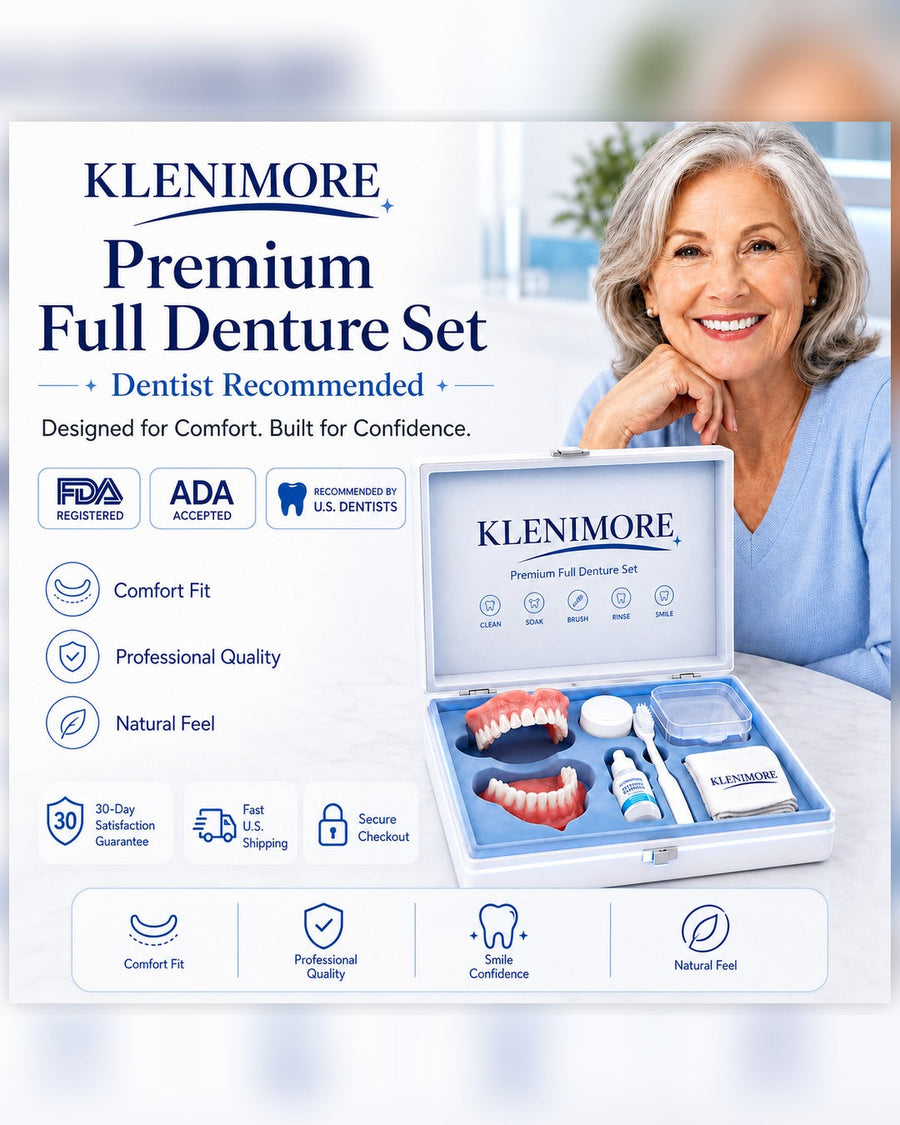 KLENIMORE Premium Full Denture Set